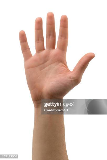 open hand ( isolated ) - waving hand stock pictures, royalty-free photos & images