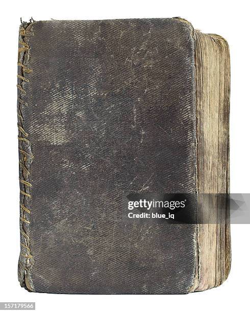 aged book cover frontal series - old book white background stock pictures, royalty-free photos & images