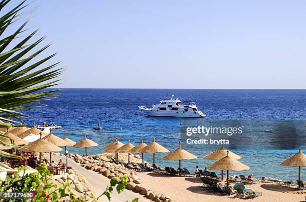 beach at red sea,naama bay,sharm el sheikh,egypt. - red sea stock pictures, royalty-free photos & images