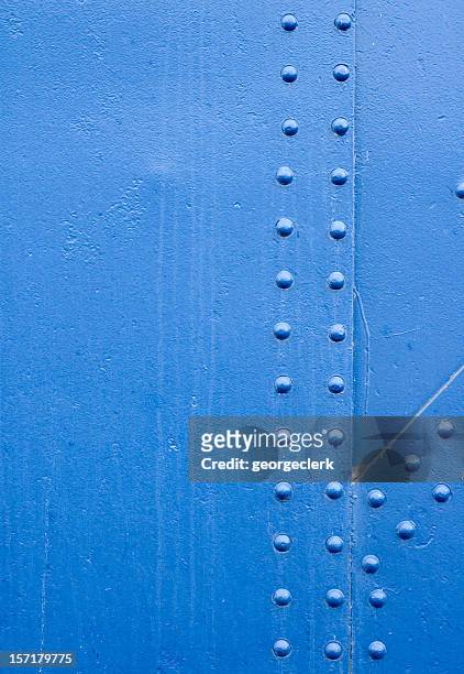 blue rivet grunge background - rivet stock pictures, royalty-free photos & images