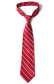 Red Necktie on White
