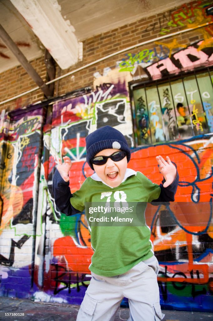 Young boy the rock king