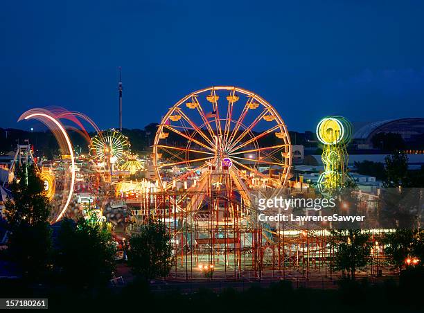 minnesota state fair rides - fun fair stock pictures, royalty-free photos & images