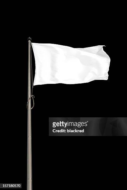 leere weiße flagge - flagge stock-fotos und bilder