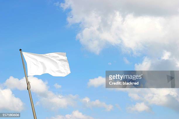 white flag - zich overgeven stockfoto's en -beelden