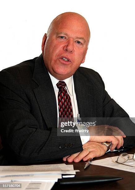 senior businessman isolated - company president stock pictures, royalty-free photos & images