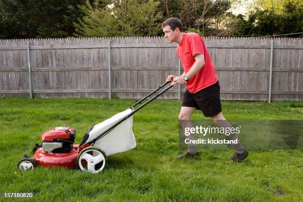 lawnmower man - mowing stock pictures, royalty-free photos & images