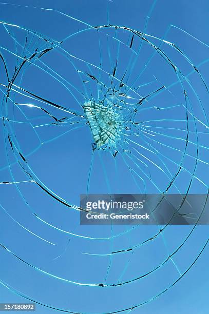 shattered - cracked windshield stock pictures, royalty-free photos & images