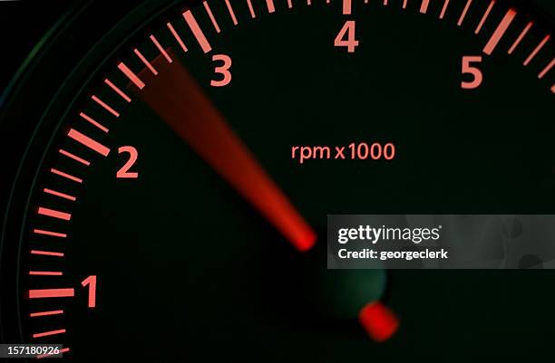 rising revs on car dashboard - speedometer stock pictures, royalty-free photos & images