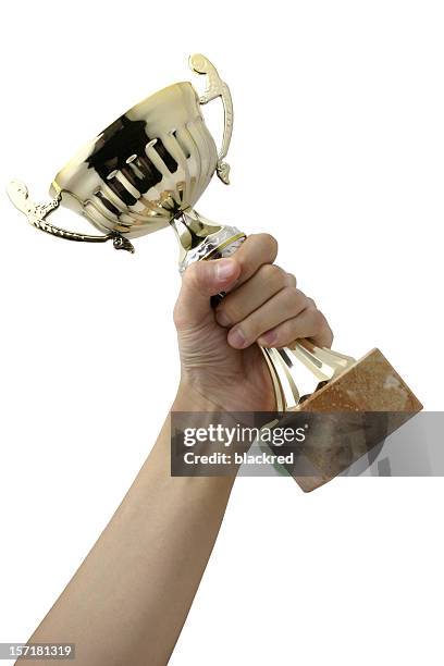 i won! - award white background stockfoto's en -beelden