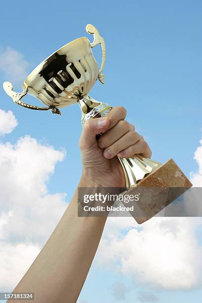 sky is the limit - holding trophy stock pictures, royalty-free photos & images