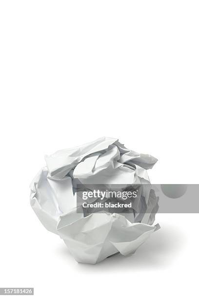crumbled paper - crumpled paper trash stock pictures, royalty-free photos & images
