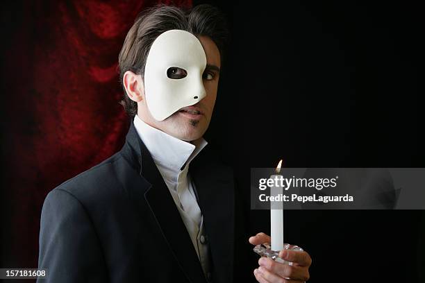 phantom of the opera - actor stage stock pictures, royalty-free photos & images