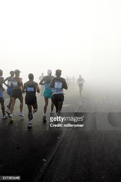 running is a mind game - halvmaraton bildbanksfoton och bilder