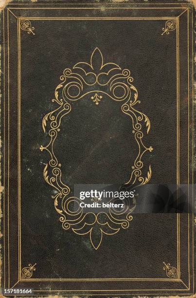 ornate old book cover - book cover stock pictures, royalty-free photos & images