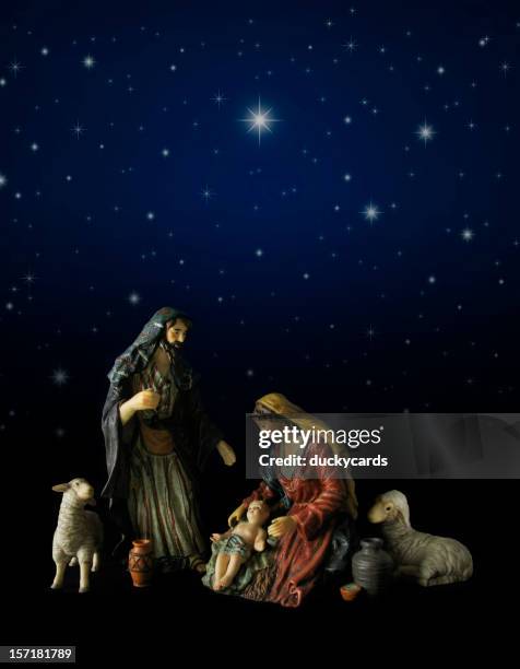 christmas nativity - a savior is born jesus christ stock pictures, royalty-free photos & images