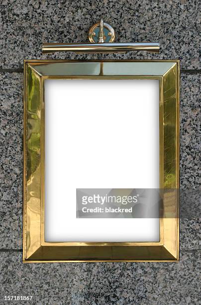 special of the day - gold plaque stockfoto's en -beelden