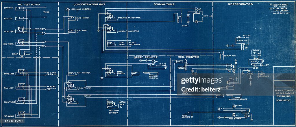 Image of a wiring blueprint with a black boarder