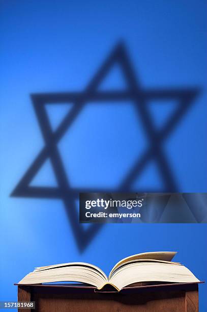 book with star - star of david stock pictures, royalty-free photos & images