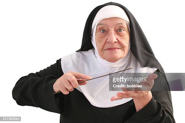 now series - nun with ruler stock pictures, royalty-free photos & images