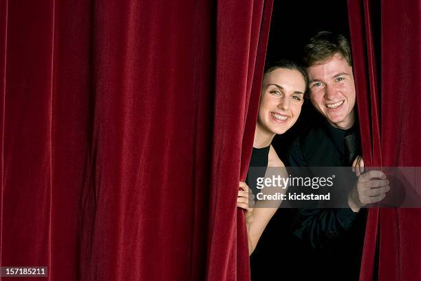 behind the curtain - actor audition stock pictures, royalty-free photos & images