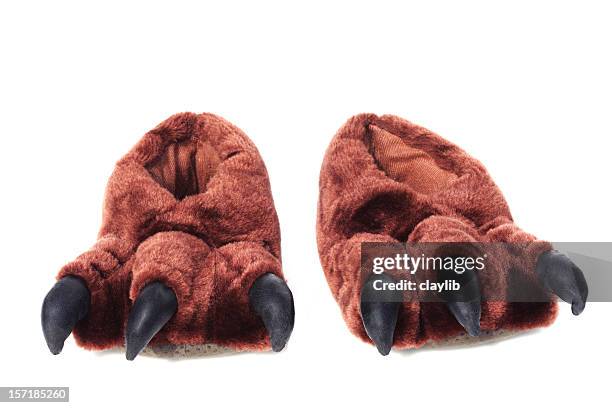 monster feet isolated on white - ugly shoes stock pictures, royalty-free photos & images