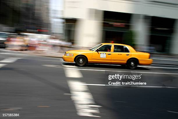 fast and furious taxi in new york city - fast furious stock pictures, royalty-free photos & images