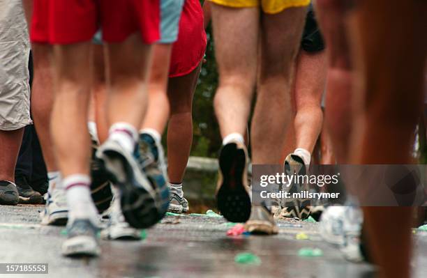 runners legs and feet - ultra marathon stock pictures, royalty-free photos & images