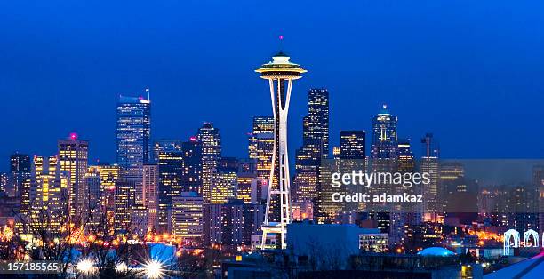 seattle skyline - seattle stock pictures, royalty-free photos & images