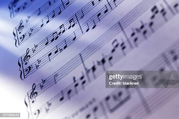 notenblatt - classical music background stock-fotos und bilder
