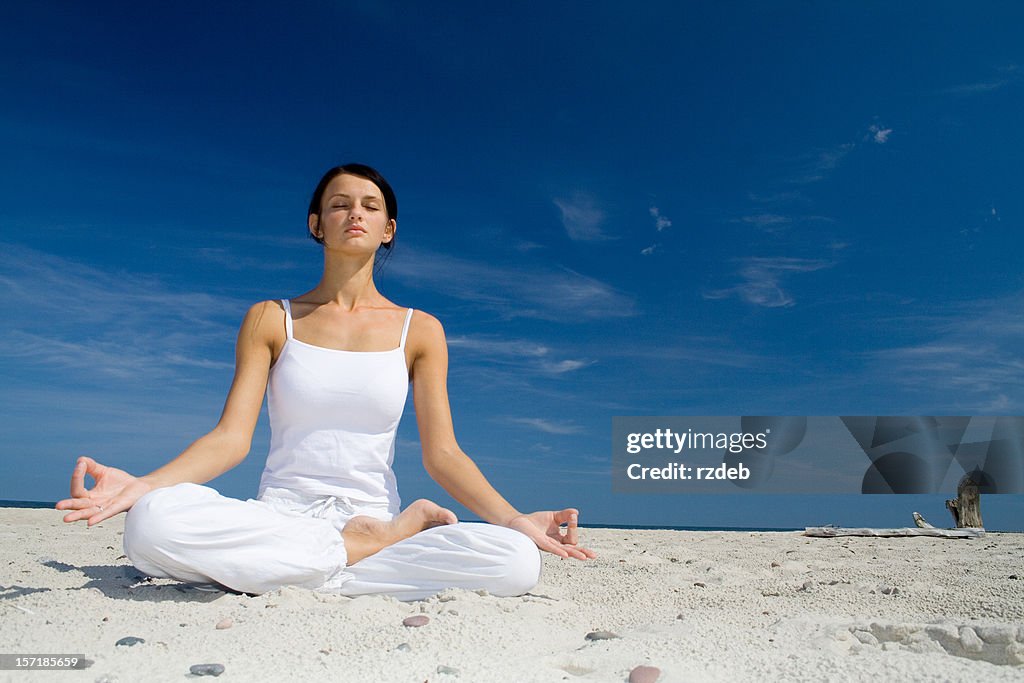 Meditação na praia