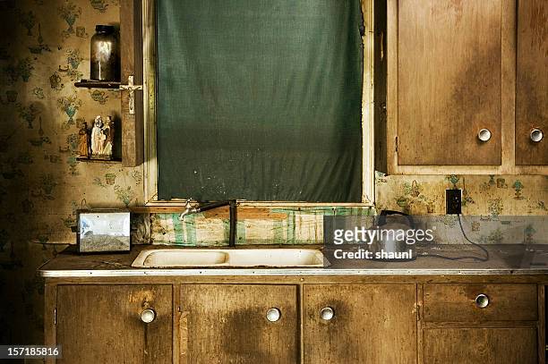 grunge kitchen - grotesque stock pictures, royalty-free photos & images