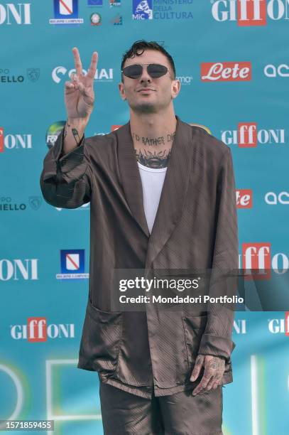 Italian rapper Junior Cally, pseudonym of Antonio Signore, at Giffoni Film Festival 2023. Giffoni Valle Piana , July 25th, 2023
