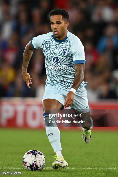 Justin Kluivert of Bournemouth in actionduring the Pre-Season Friendly between Southampton FC and AFC Bournemouth at St Mary's Stadium on July 25,...