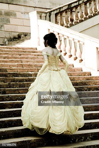 women young princess - evening gown stock pictures, royalty-free photos & images