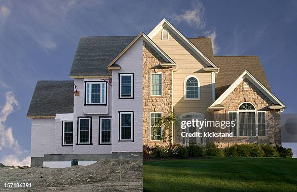 nova casa-antes e depois - antes e depois imagens e fotografias de stock