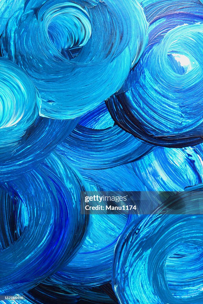 Abstract blue painting,