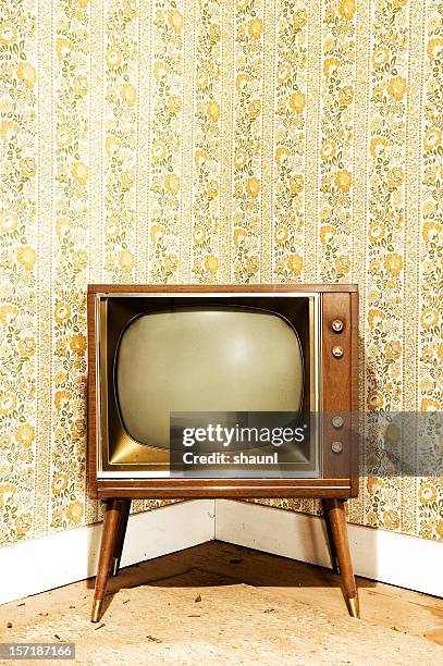 grunge television - retro television stock pictures, royalty-free photos & images