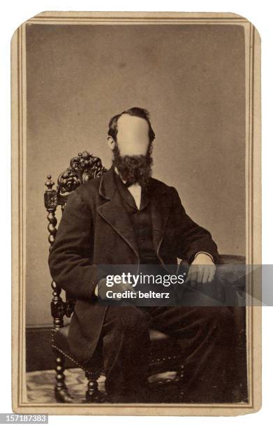 vintage bearded man - facial hair stock pictures, royalty-free photos & images