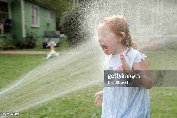 bath in the yard - hose stockfoto's en -beelden