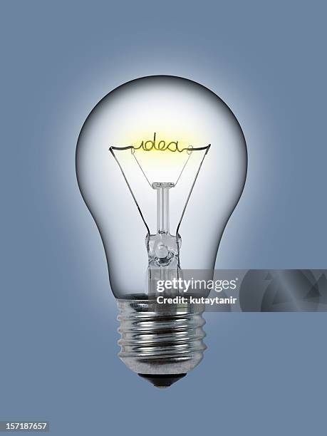 lampadina ideaa - big idea foto e immagini stock