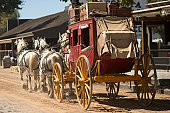 Old western stagecoach from the 1800s