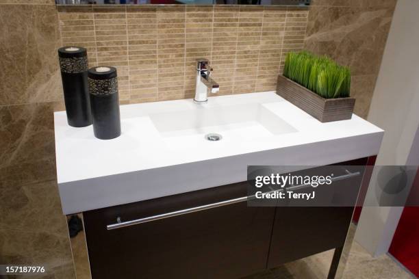 sink display - powder room stock pictures, royalty-free photos & images