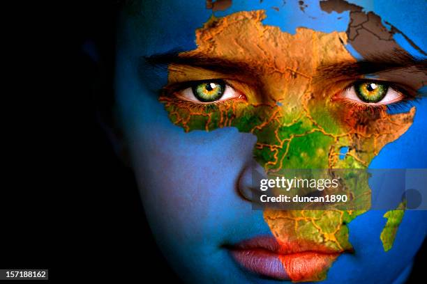 earth boy - africa - map of africa stock pictures, royalty-free photos & images