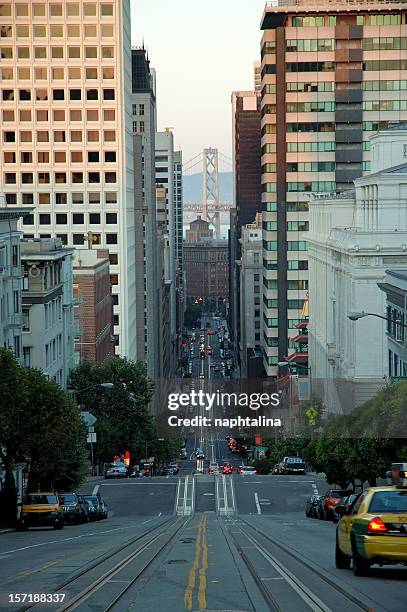 the streets of san francisco - nob hill stock pictures, royalty-free photos & images