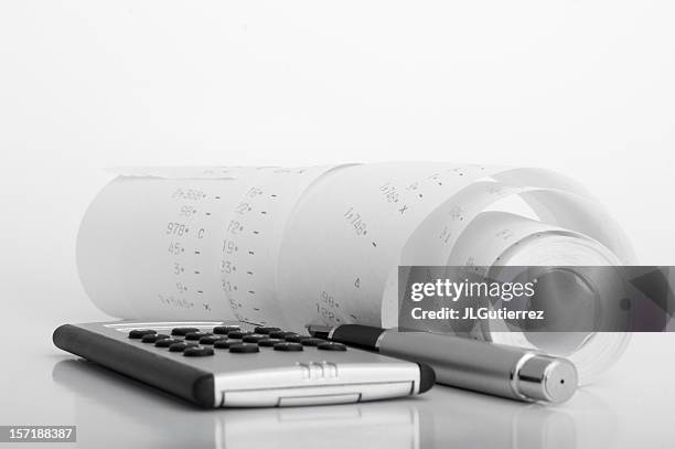 account - adding machine tape stock pictures, royalty-free photos & images