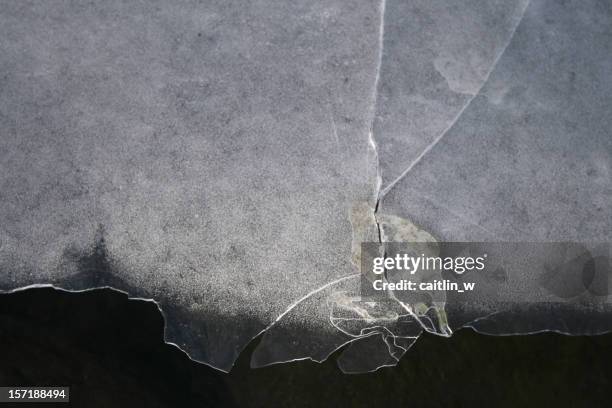 edge of the ice - broken ice stock pictures, royalty-free photos & images