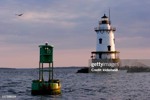 conimicut light, rhode island - rhode island stock pictures, royalty-free photos & images