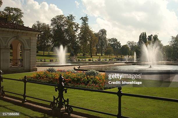 venetian gardens hyde park - hyde park - london stock pictures, royalty-free photos & images