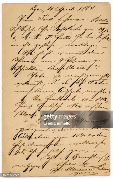 antique french letter handwriting old postcard - answering stock pictures, royalty-free photos & images